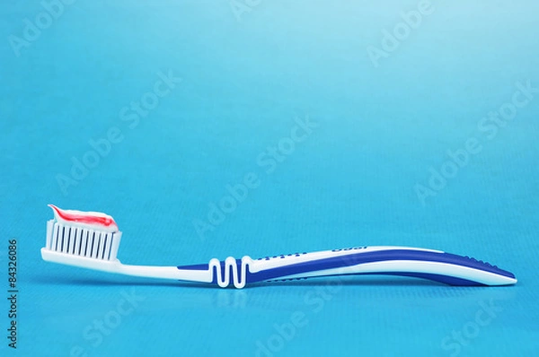 Obraz Toothbrush with toothpaste