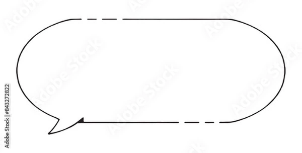 Fototapeta 横長シンプル吹き出し-3