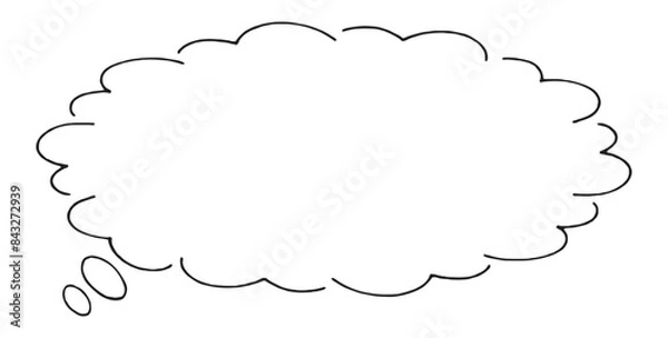 Fototapeta 横長シンプル吹き出し-9