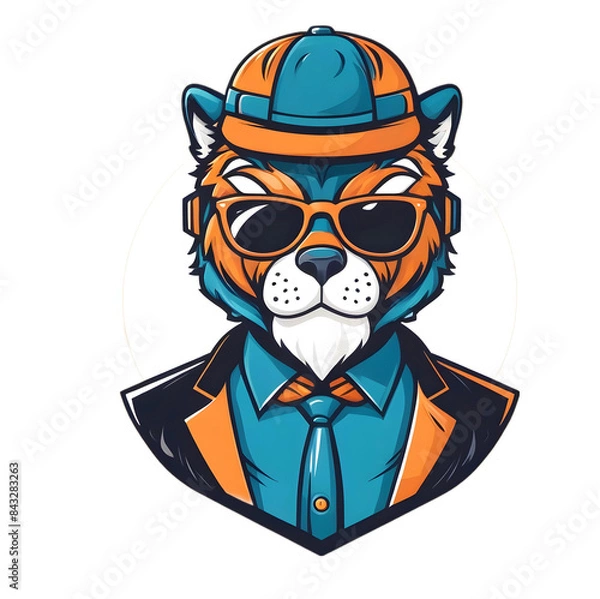 Fototapeta Logo maskot, no text,animal 3d