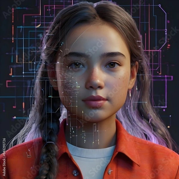 Obraz Beautiful Girls,Robot Girls