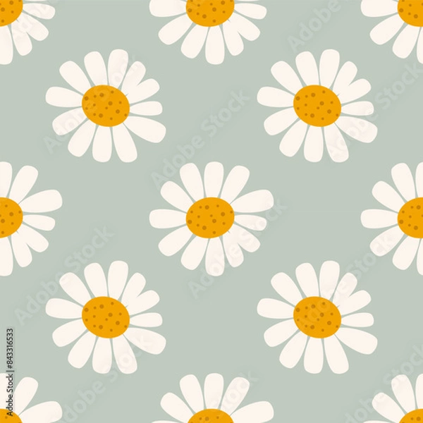 Fototapeta Flower vector ilustration seamless patern.Great for textile,fabric,wrapping paper,and any print.
