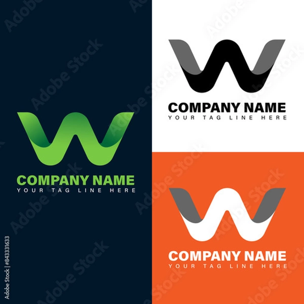 Obraz W Letter Logo