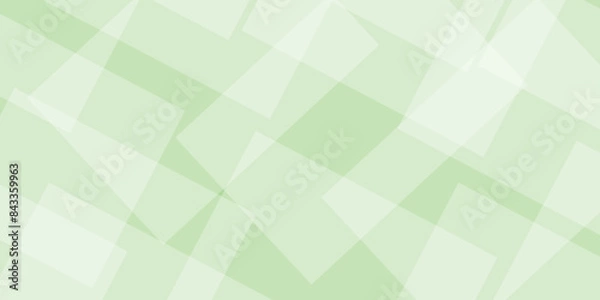 Fototapeta Abstract triangle green color background, vector illustration. Light green check fabric texture. Bright abstract mosaic blue and green background with gloss.  geometric background for banners, posters