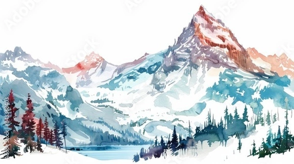 Fototapeta landscape with mountains