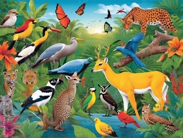 Obraz set of animals