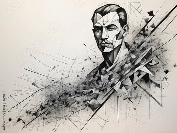 Obraz person with a sword