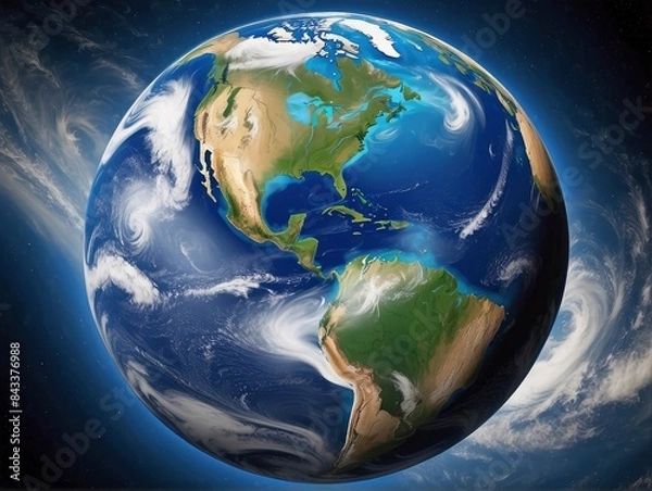 Obraz earth and moon