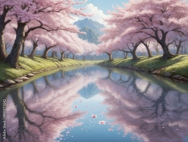 Obraz river in the forest