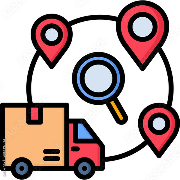 Fototapeta Shipment Tracking Icon