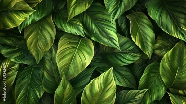 Fototapeta Nature Leaf Texture. Nature background, closeup nature view of abstract green texture, tropical leaf. abstract green texture