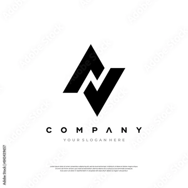 Obraz Modern AV Monogram Logo