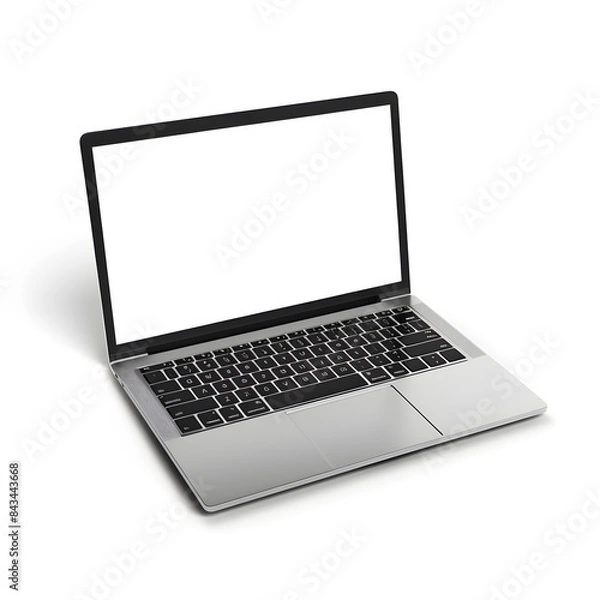 Fototapeta Laptop mock up isolated on white background