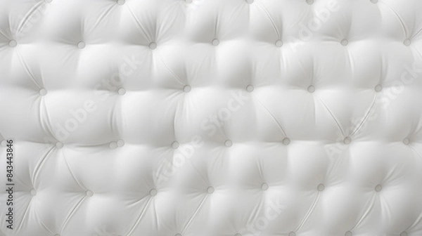 Fototapeta White fabric mattress texture top view background