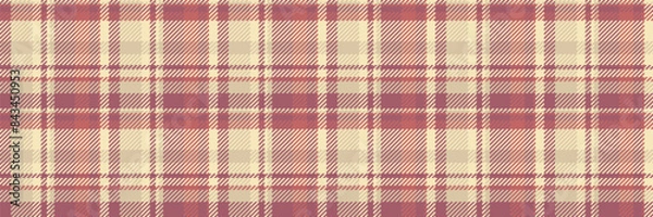 Fototapeta Mixed seamless fabric check, square pattern textile plaid. Colour vector background tartan texture in light and red colors.