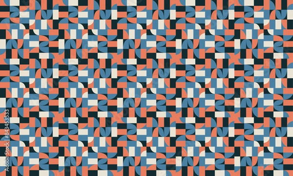 Fototapeta BACKGROUND 254, SEAMLESS ABSTRACT GEOMETRIC THEME	