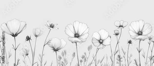 Obraz Minimalist floral background