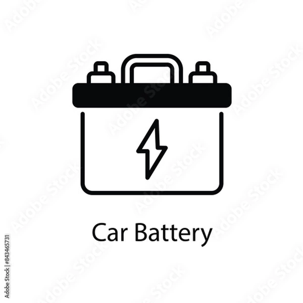 Fototapeta Car Battery vector icon