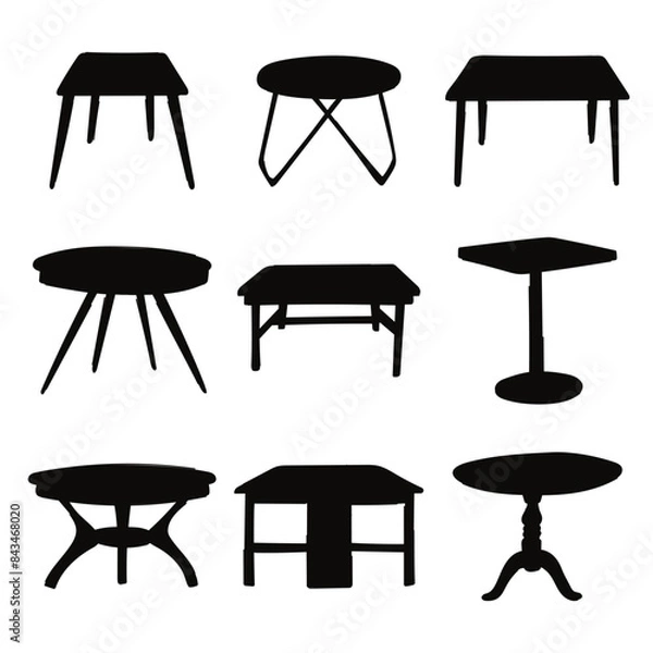 Fototapeta set of furniture