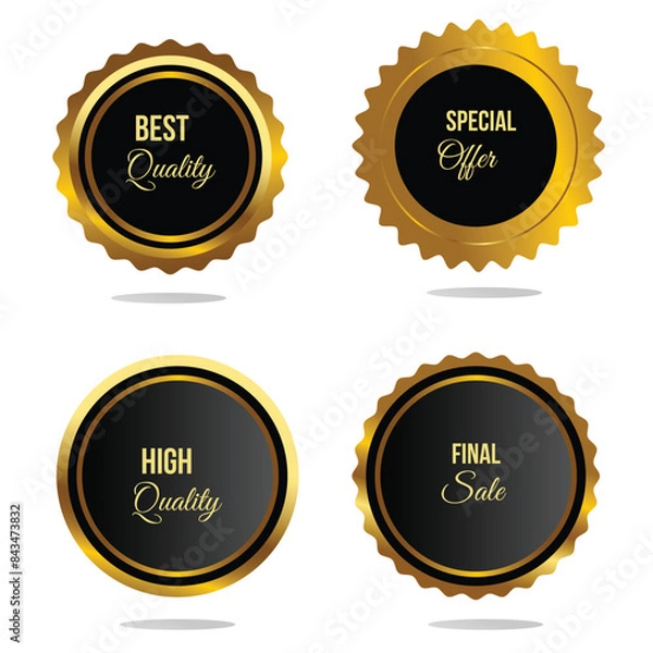 Obraz Set of Quality labels and badges