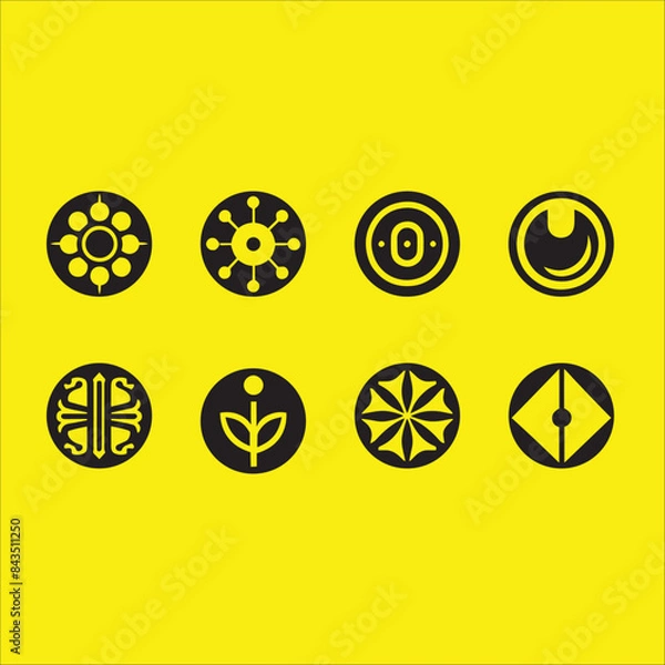 Obraz Circle Icon Set Design