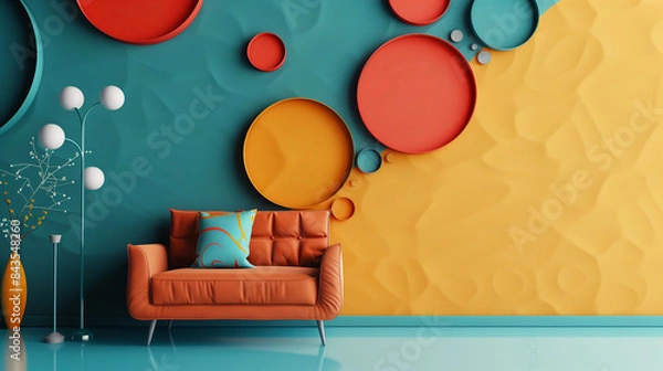 Fototapeta A 3D rendering of Advertising creative thinking concept art