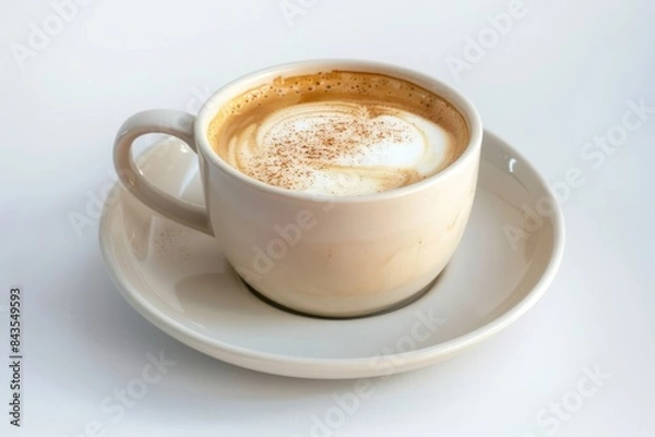 Obraz Cafe Con Leche: Velvety Smoothness in a Porcelain Cup
