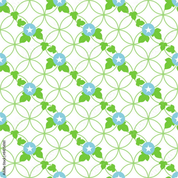 Fototapeta 朝顔のパターン