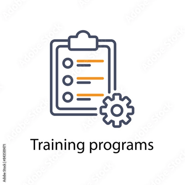 Fototapeta Training programs vector icon