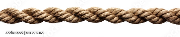 Fototapeta Long rope straight seamless isolate transparent white background