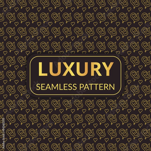 Fototapeta Golden pattern design seamless 
