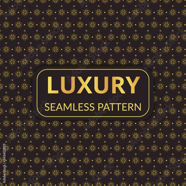Fototapeta Golden pattern seamless
