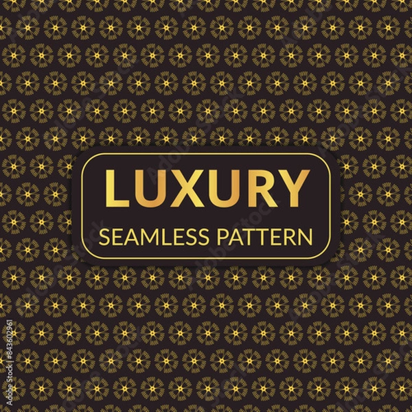 Fototapeta Luxury golden seamless pattern