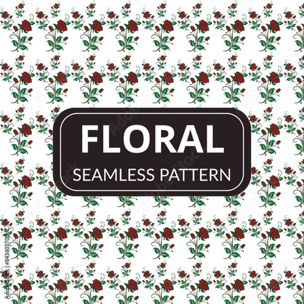 Fototapeta Rose floral pattern design