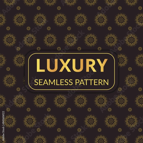Obraz Golden Luxury Floral Pattern