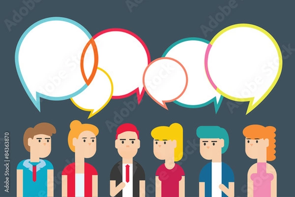 Obraz Social network and teamwork concept ,infographic,vector illustra