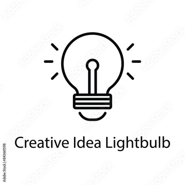 Fototapeta Creative Idea Lightbulb vector icon
