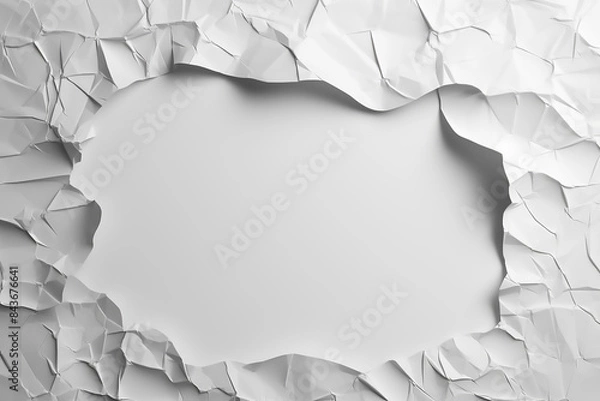 Fototapeta white paper ripped message torn