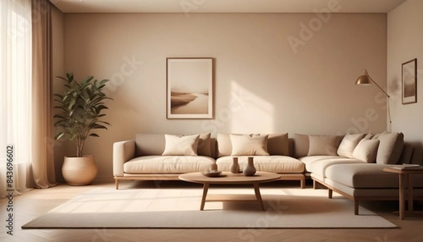 Obraz Photo interior modern design room 3D illustration