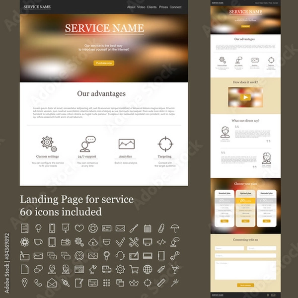 Obraz One page web site for service