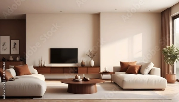 Obraz Photo interior modern design room 3D illustration