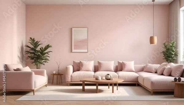 Obraz Photo interior modern design room 3D illustration