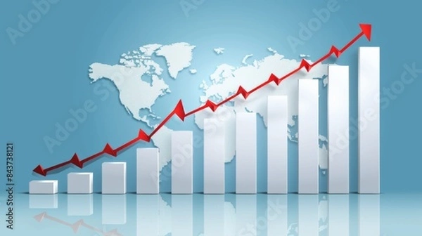 Fototapeta Dynamic Market Insights: Analyzing Business Growth and Financial Profits