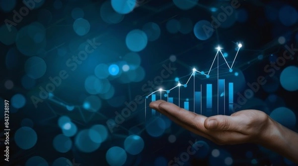 Fototapeta Dynamic Market Insights: Analyzing Business Growth and Financial Profits