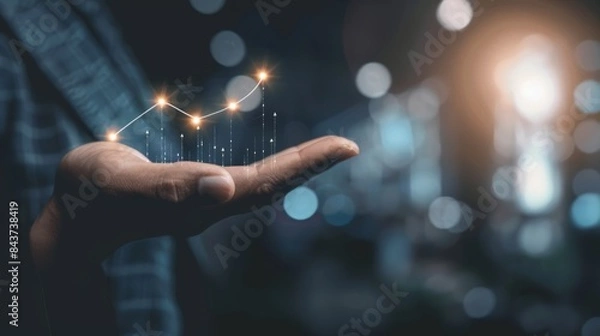 Fototapeta Dynamic Market Insights: Analyzing Business Growth and Financial Profits