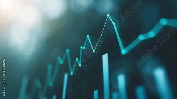 Fototapeta Dynamic Market Insights: Analyzing Business Growth and Financial Profits