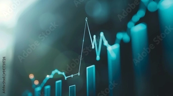 Fototapeta Dynamic Market Insights: Analyzing Business Growth and Financial Profits