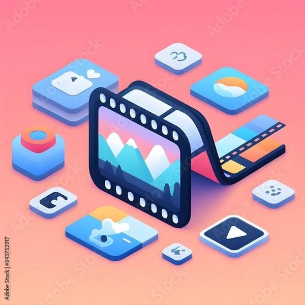 Obraz Video Editing App Icon Design