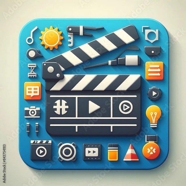 Fototapeta Video Editing App Icon Design