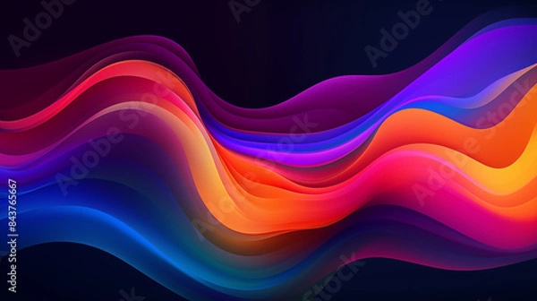 Fototapeta Dynamic Abstract Wave Design